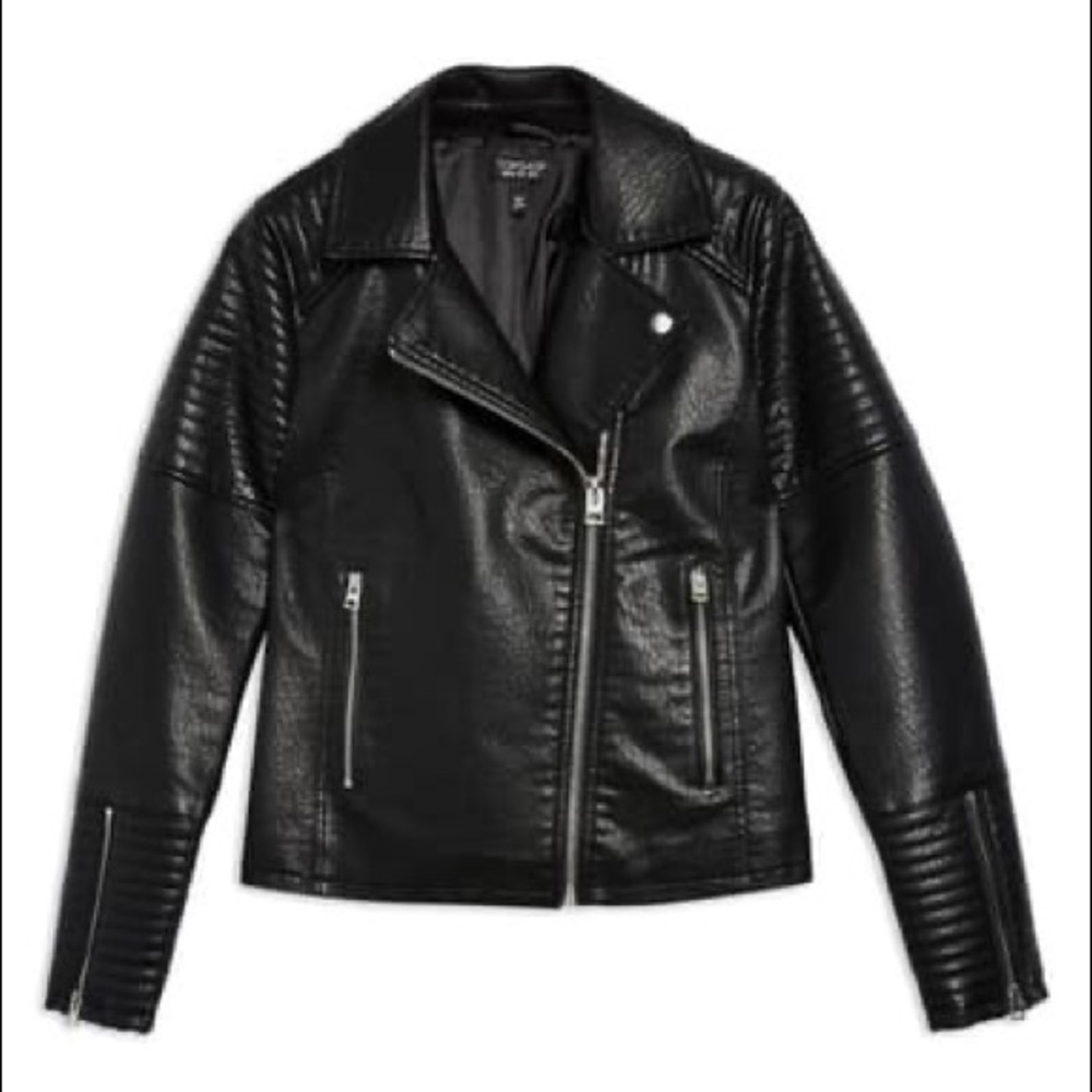 Like New Topshop Rosa Faux Leather Jacket